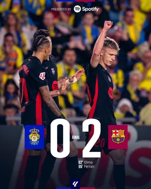 bob半岛体育官方网站-【西甲】奥尔莫费兰建功，巴萨2比0客胜拉斯帕尔马斯